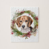 Puzzle Beagle Noël Wreath Festive Pup (Vertical)