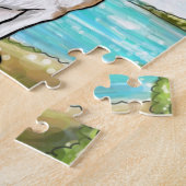 Puzzle Beagle sur la plage tropicale de vacances (Côté)