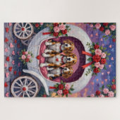 Puzzle Beagles Chien Saint-Valentin (Horizontal)