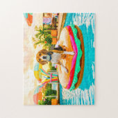 Puzzle Beagles sur le char burger (Vertical)