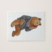 Puzzle Bear as Secretary with Phone (Horizontal)