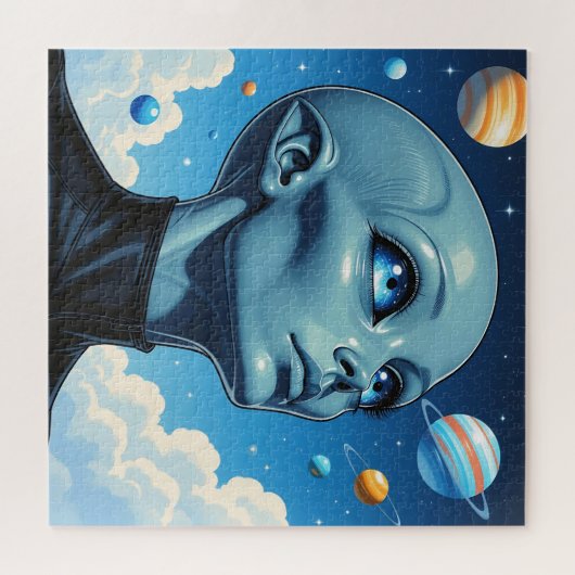 Puzzle Beau Alien extra-terrestre Être (Horizontal)