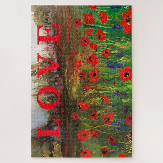 Puzzle Beau Amour des Poppies Répandre L'Amour (Vertical)