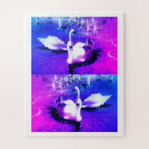 Puzzle Beau art d'oiseaux de cygne