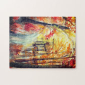 Puzzle Beau automne, automne aquarelle Art (Horizontal)