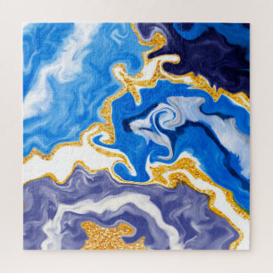 Puzzle Beau Bleu, Or et Blancs comme Eau