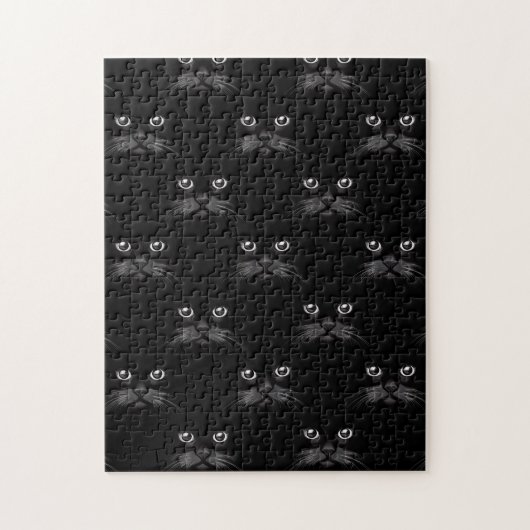 Puzzle Beau cadeau de coutume de chat noir (Vertical)