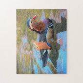 Puzzle Beau canard Mandarin dans l'étang (Vertical)