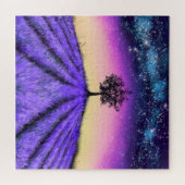 Puzzle Beau Champ De Lavande À Starry Night - Dessin (Horizontal)
