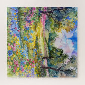 Puzzle Beau champ Fleur sauvage aquarelle (Horizontal)