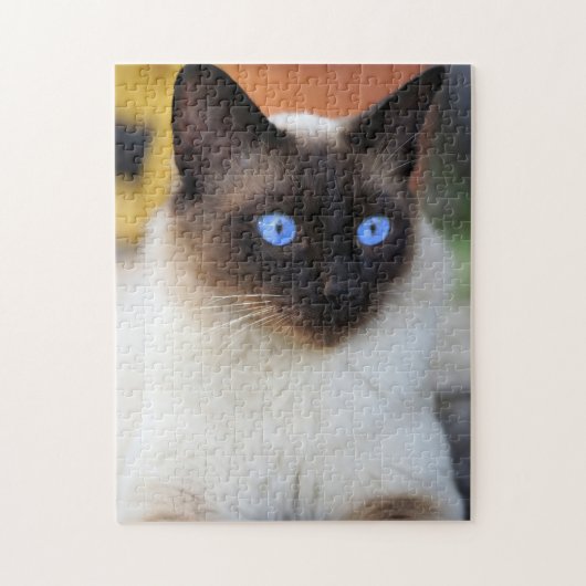 Puzzle Beau chat chaton siamois Kitten (Vertical)