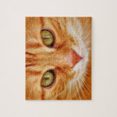 Puzzle Beau chat de tigre orange aux yeux verts (Vertical)