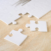 Puzzle Beau Cheval Blanc à la ferme Noël (Côté)