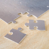 Puzzle Beau Cheval Blanc avec Fleurs Rouges Noël (Côté)