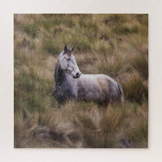 Puzzle Beau cheval gris (Vertical)