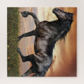 Puzzle Beau Cheval Noir (Horizontal)