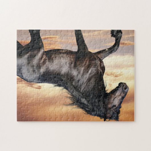 Puzzle Beau Cheval Noir (Horizontal)