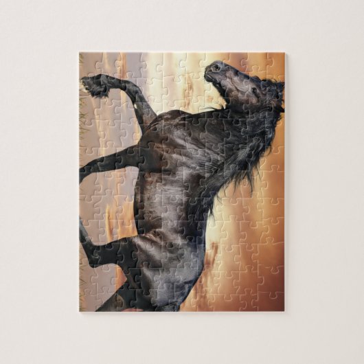 Puzzle Beau Cheval Noir (Vertical)