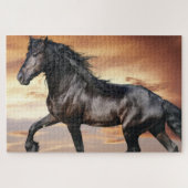 Puzzle Beau Cheval Noir (Horizontal)