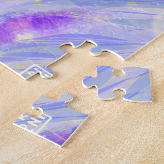 Puzzle Beau chevalier dame dans une forêt fleurie (Côté)