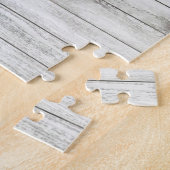 Puzzle Beau coeur en bois rustique de texture (Côté)