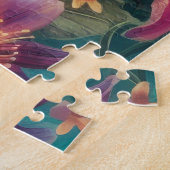 Puzzle Beau colibri entouré de fleurs (Côté)