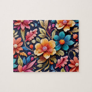 Puzzle Beau coloré Floral