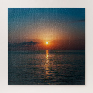 Puzzle Beau coucher de soleil en mer. Batumi Géorgie