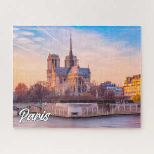 Puzzle Beau coucher de soleil sur Paris, France