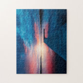 Puzzle Beau coucher de soleil sur un lac de Calme (Vertical)