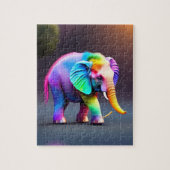 Puzzle Beau Eléphant coloré mignon (Vertical)