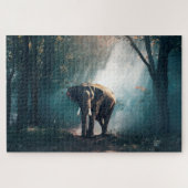 Puzzle Beau éléphant dans les bois (Horizontal)
