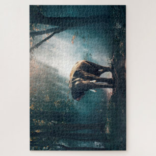 Puzzle Beau éléphant dans les bois