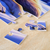 Puzzle Beau et majestueux loup par sapin de Noël (Côté)