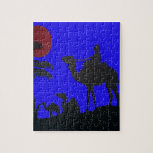 Puzzle Beau Extraordinaire Sunset Camel Safari Art Imprim (Vertical)