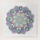 Puzzle Beau Jardin Doily Mandala Art (Horizontal)