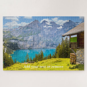 Puzzle Beau lac d'Oeschinen, montagnes, Suisse,