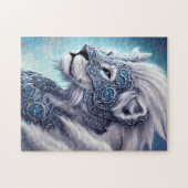 Puzzle Beau Lion de Guerrier Blancs (Horizontal)
