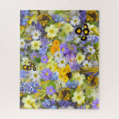 Puzzle Beau lit de fleurs coloré (Vertical)