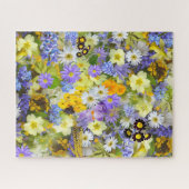 Puzzle Beau lit de fleurs coloré (Horizontal)