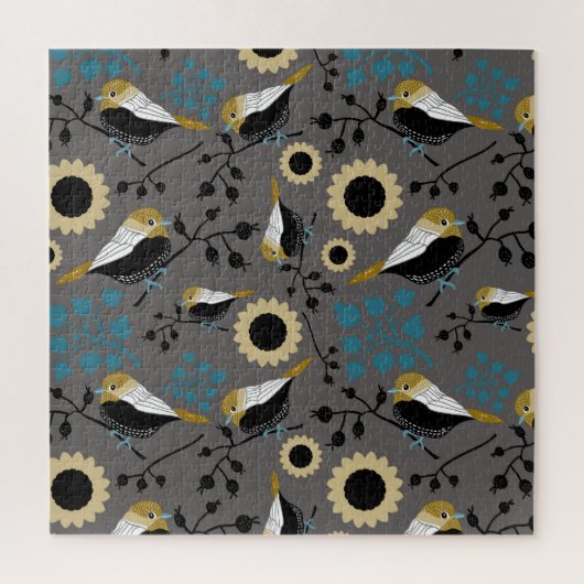 Puzzle Beau Motif de Chickadee Songbird (Vertical)