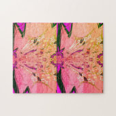 Puzzle Beau motif de teinte violet rose bébé monogramme (Horizontal)