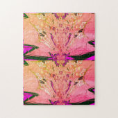 Puzzle Beau motif de teinte violet rose bébé monogramme (Vertical)