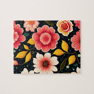 Puzzle Beau motif floral mignon Fleurs roses