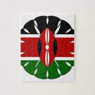 Puzzle Beau Motif rond kenyan : Un symbole national