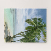 Puzzle Beau océan Turquoise, Plage de sable, Palmiers (Horizontal)