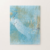 Puzzle Beau Oiseau côtier de l'aigrette neigeuse peinte (Vertical)