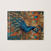 Puzzle Beau oiseau de paon de Cute Boho (Horizontal)