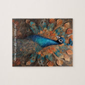 Puzzle Beau oiseau de paon de Cute Boho (Horizontal)