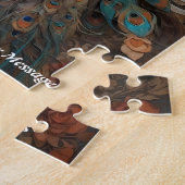 Puzzle Beau oiseau de paon de Cute Boho (Côté)